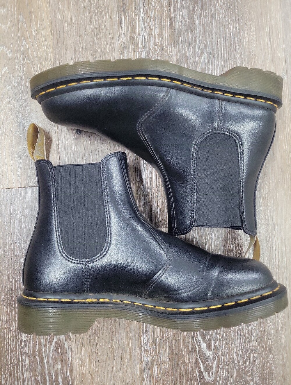 Dr Martens Felix Vegan 2976 Chelsea Style Boots Black Size Mens 8 Womens 9